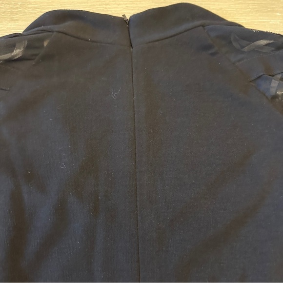 Boston Proper Black Sheath V-Neck Long Sleeve Dress - Picture 8 of 9